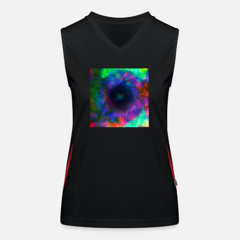 Y2k Psychedelic Design Women's Functional Contrast Tank Top