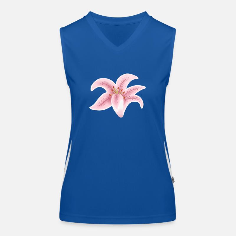 fleur de lys rose Débardeur respirant contrasté Femme