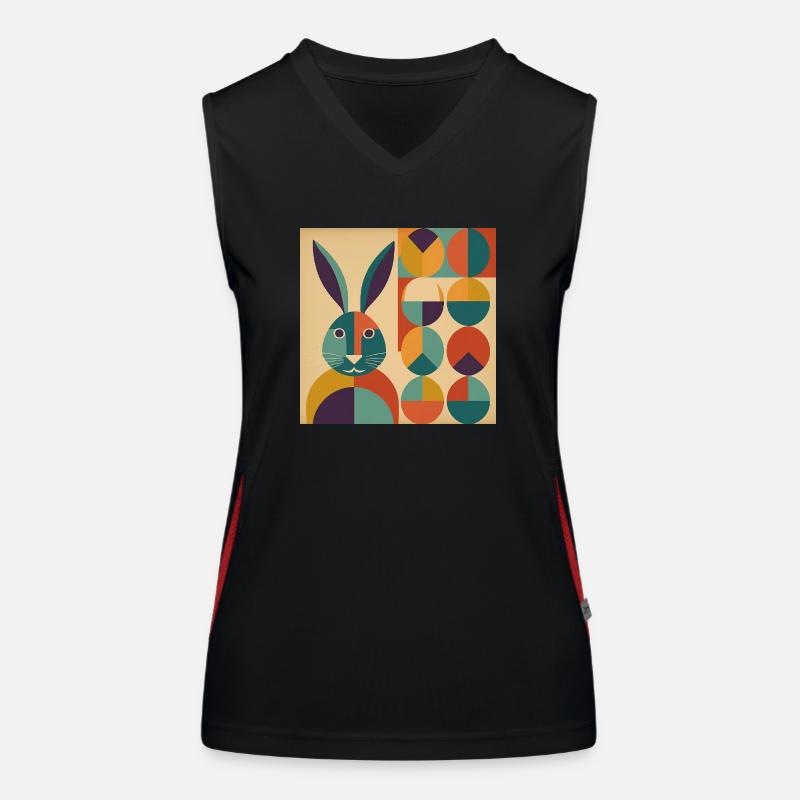 Easter Bunny No.08 Women's Functional Contrast Tank Top