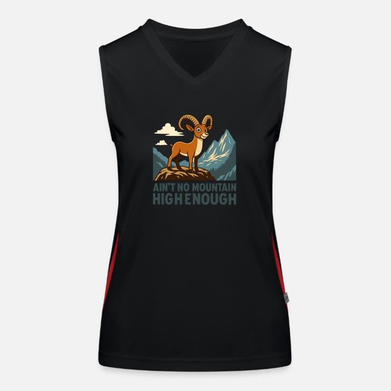 Steinbock Funktionelles Kontrast-Tank Top für Frauen