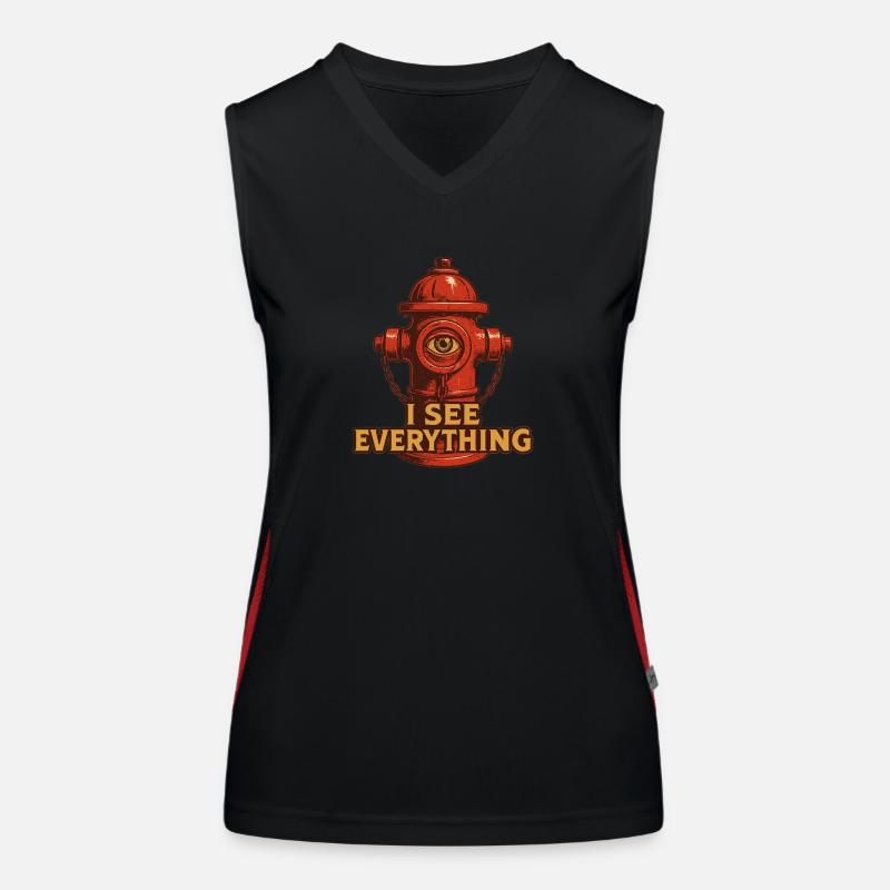 Ich sehe alles I see everything Hydrant Funktionelles Kontrast-Tank Top für Frauen