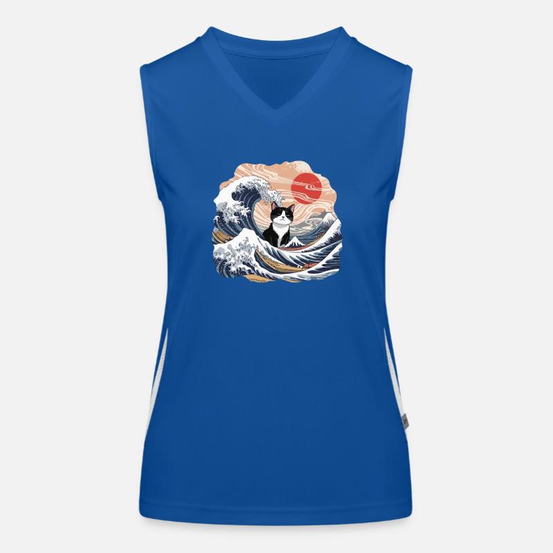 Vage Katze Funktionelles Kontrast-Tank Top für Frauen