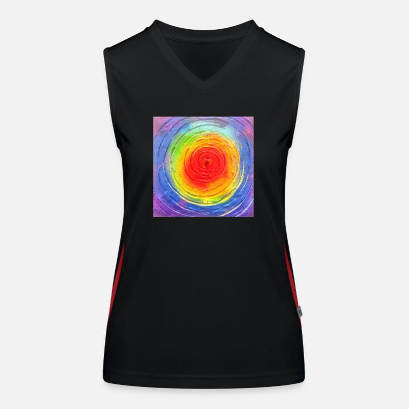 Chakra Kraft Funktionelles Kontrast-Tank Top für Frauen