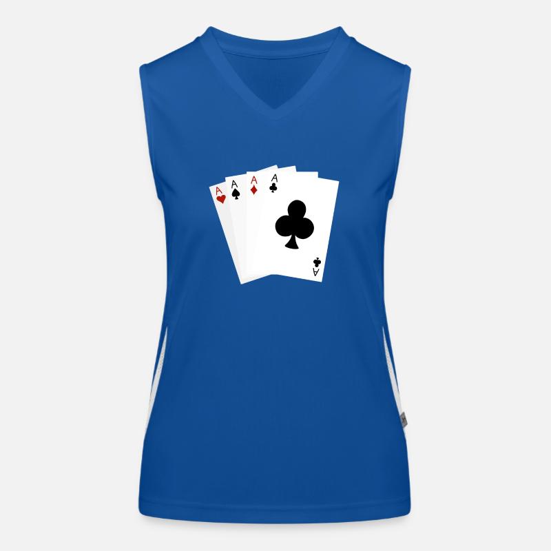 ace playing cards Women's Functional Contrast Tank Top