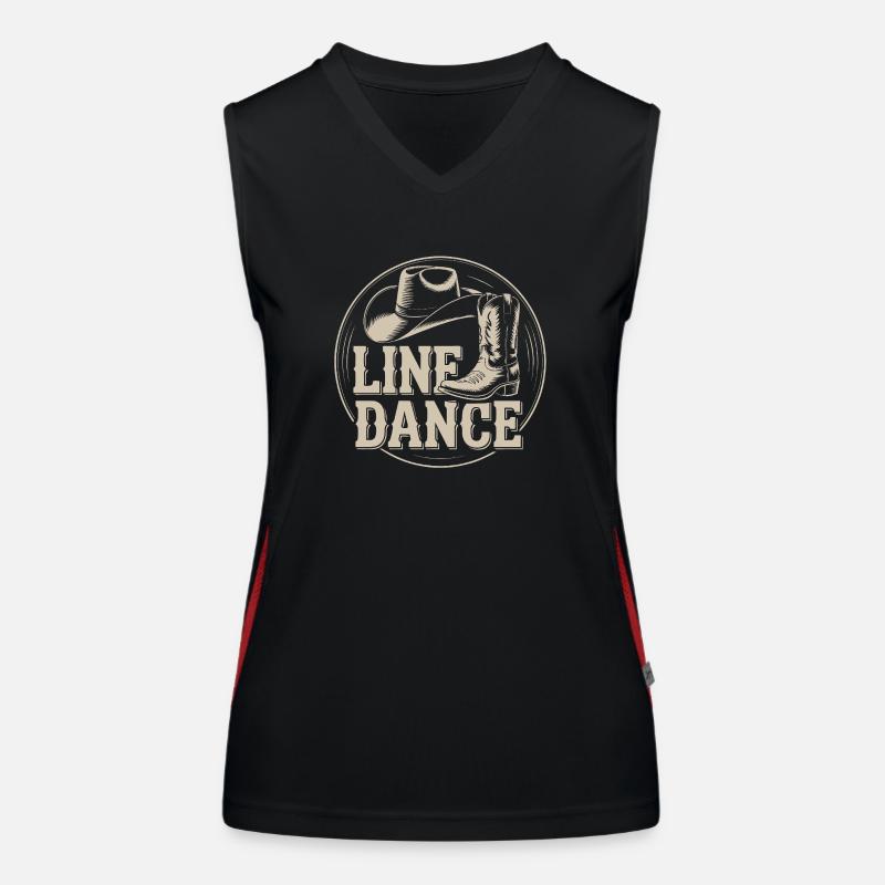 Line Dance Group Training My Dance Sport Women's Functional Contrast Tank Top
