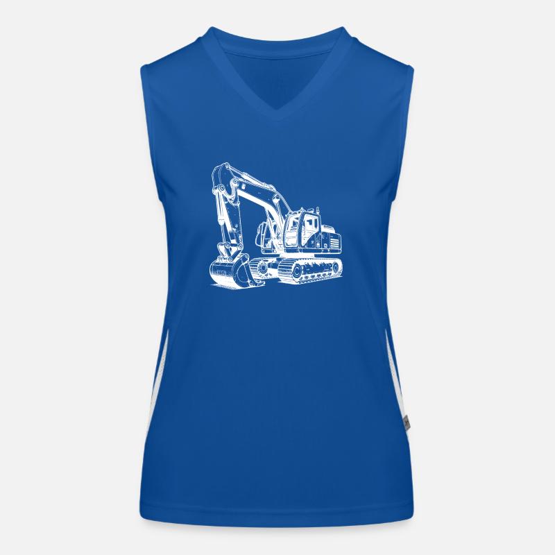 Excavatrice - Je ne fais pas de bruit - Je crée de l’espace Débardeur respirant contrasté Femme