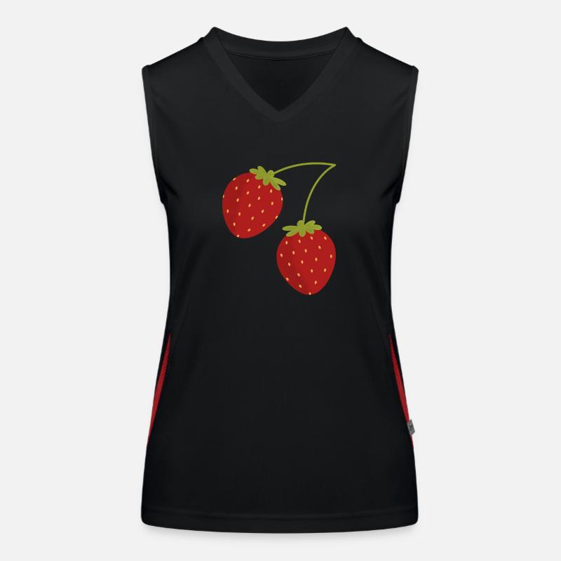 Erdbeeren Funktionelles Kontrast-Tank Top für Frauen