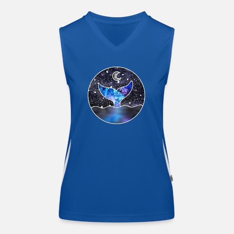 Cosmic Mermaid Tail Women's Functional Contrast Tank Top