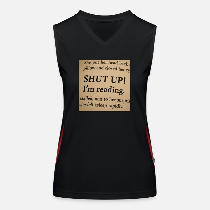 Silent! I'm reading! Women's Functional Contrast Tank Top