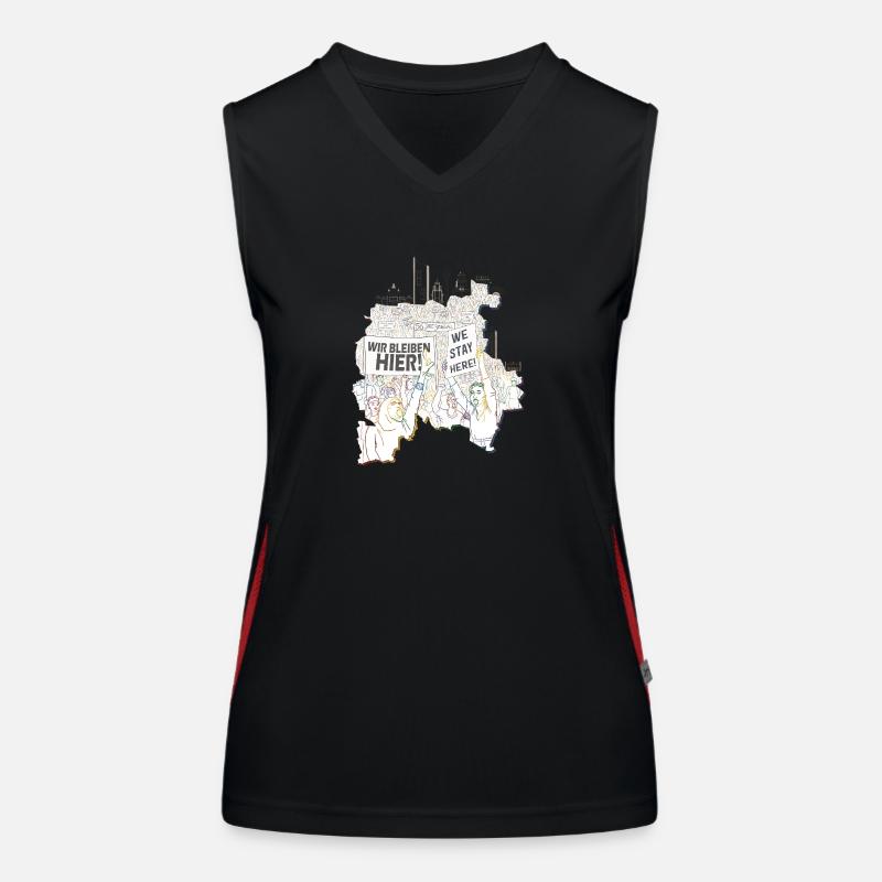 We're staying here! - CSD Leipzig 2025 Women's Functional Contrast Tank Top