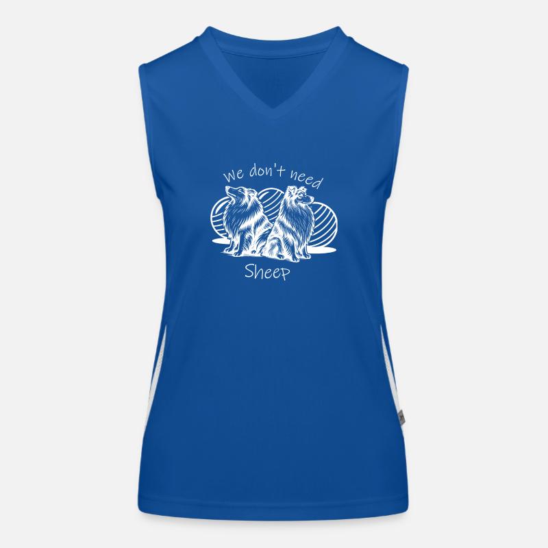 Driftball (blanc) avec texte Débardeur respirant contrasté Femme