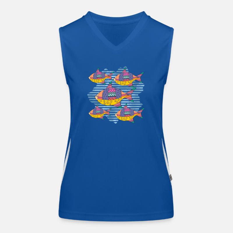 Fisch Funktionelles Kontrast-Tank Top für Frauen