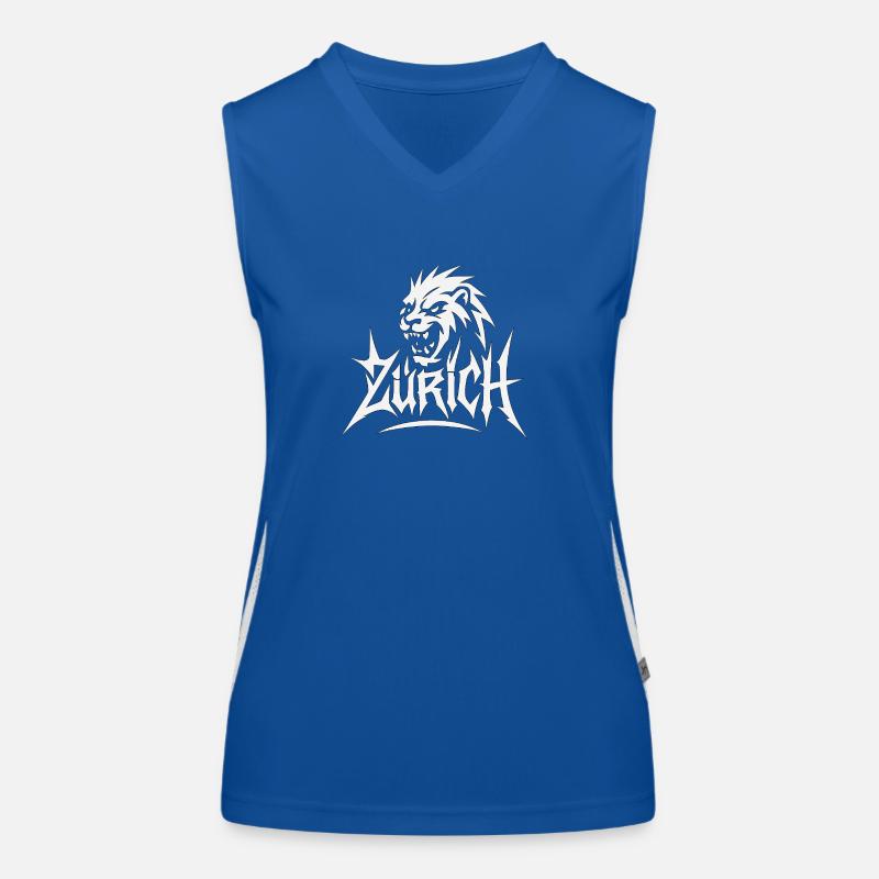 Zürich Löwe Funktionelles Kontrast-Tank Top für Frauen