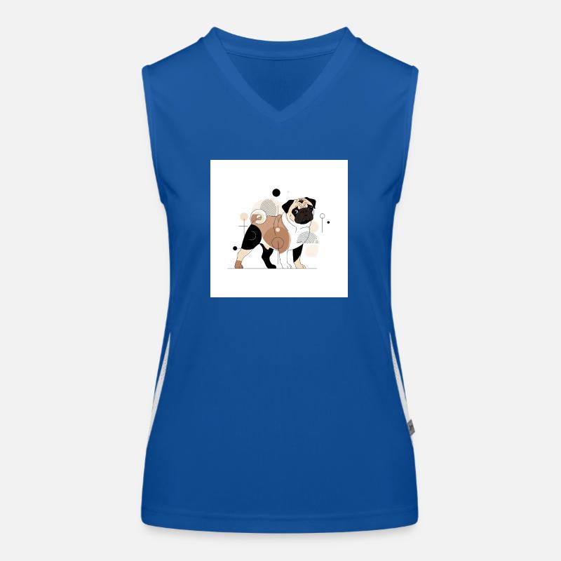Mops Funktionelles Kontrast-Tank Top für Frauen