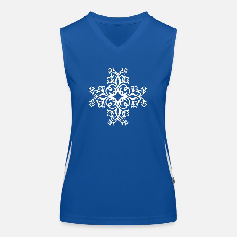 Ornament Floral Women's Functional Contrast Tank Top