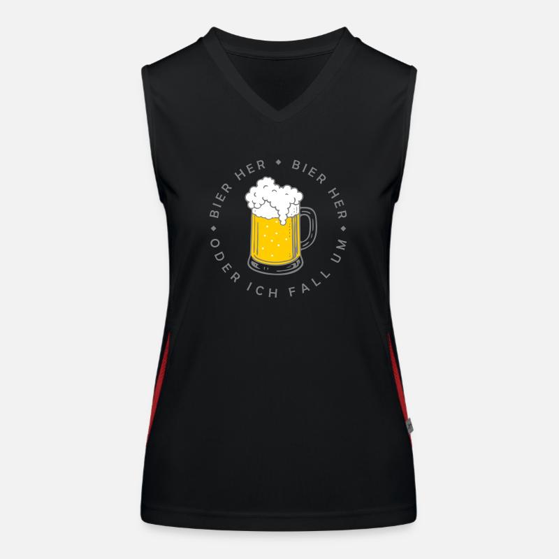 Bienen hier - Oder ich fall um! Funktionelles Kontrast-Tank Top für Frauen