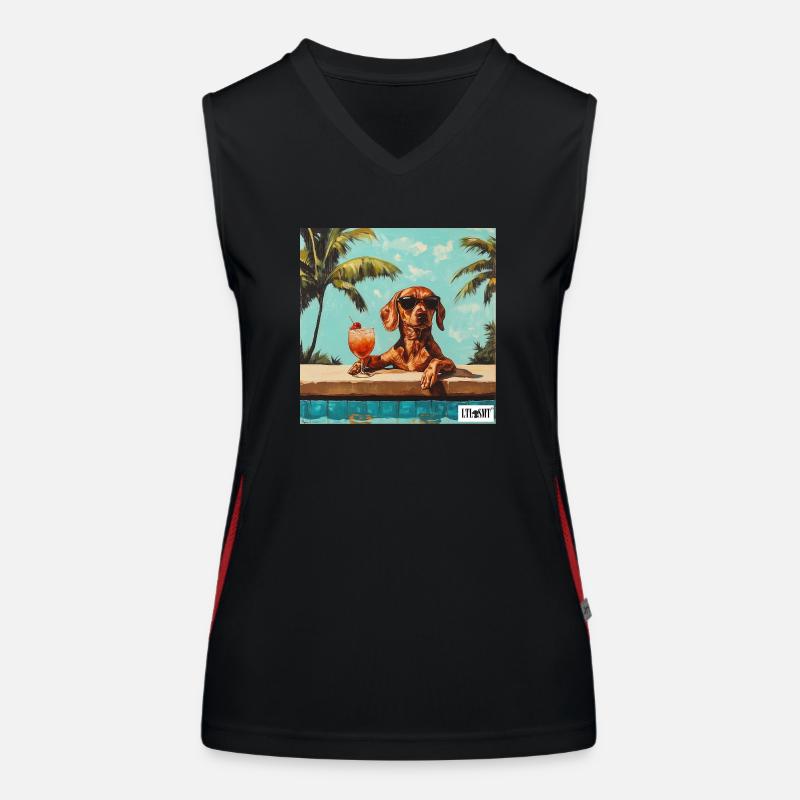 Garçon de piscine Débardeur respirant contrasté Femme