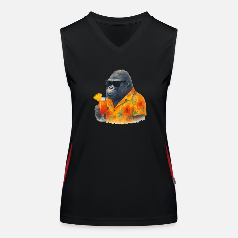 Gorilla Hawaii Comic Women's Functional Contrast Tank Top