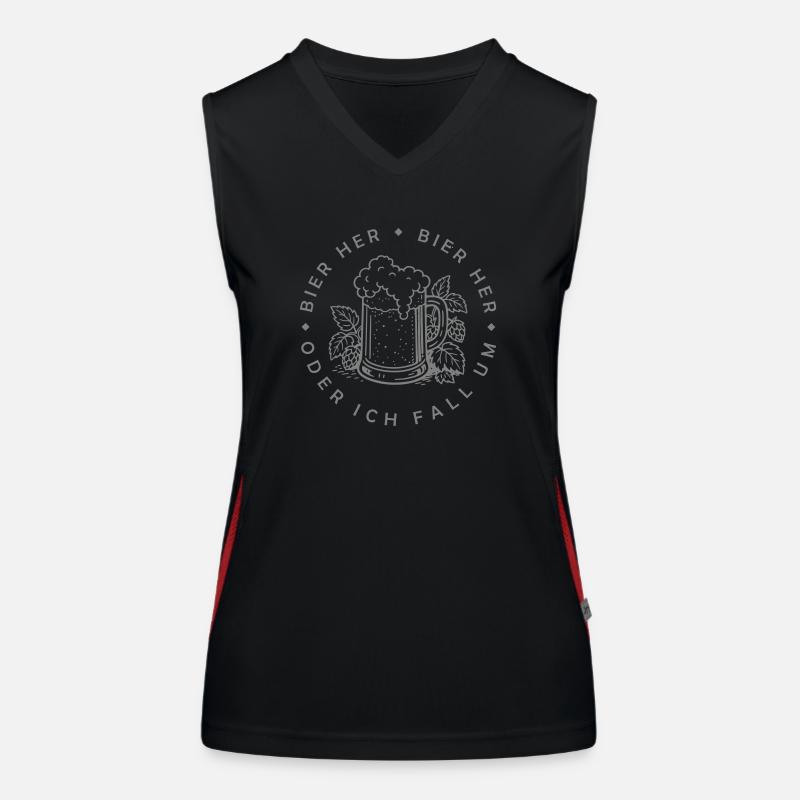 Bienen hier - Oder ich fall um! Funktionelles Kontrast-Tank Top für Frauen