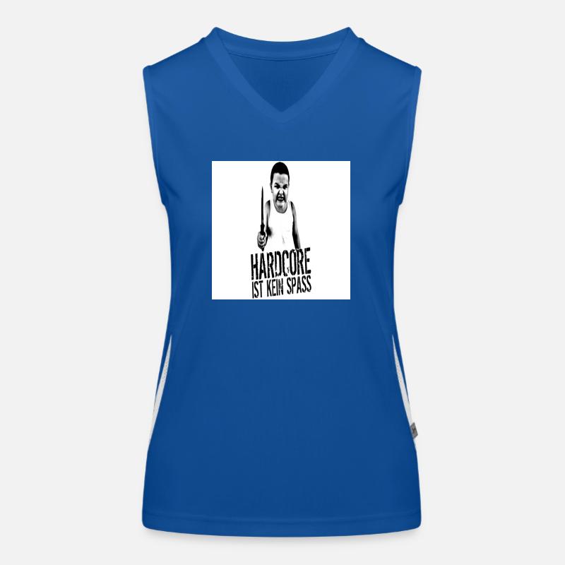 Hardcore is kein spass Funktionelles Kontrast-Tank Top für Frauen