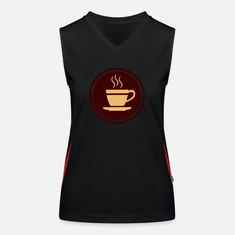 Kaffee Funktionelles Kontrast-Tank Top für Frauen