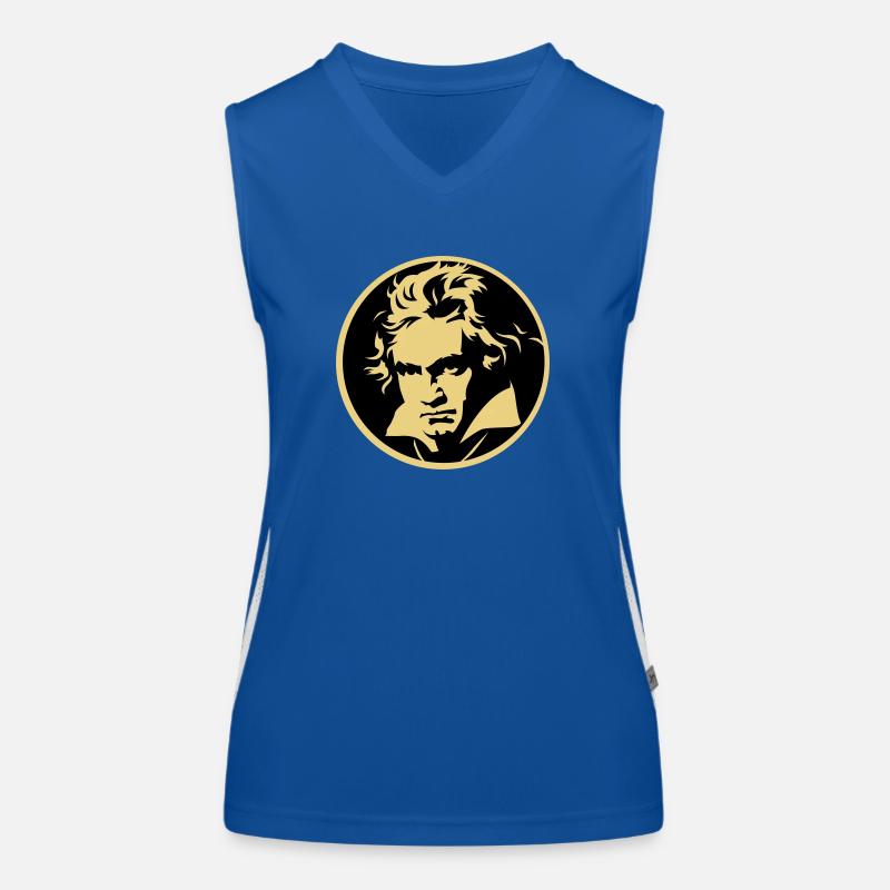Roll over Beethoven (2-Farben) Funktionelles Kontrast-Tank Top für Frauen