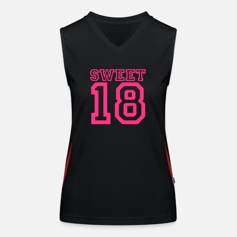 sweet 18 Funktionelles Kontrast-Tank Top für Frauen