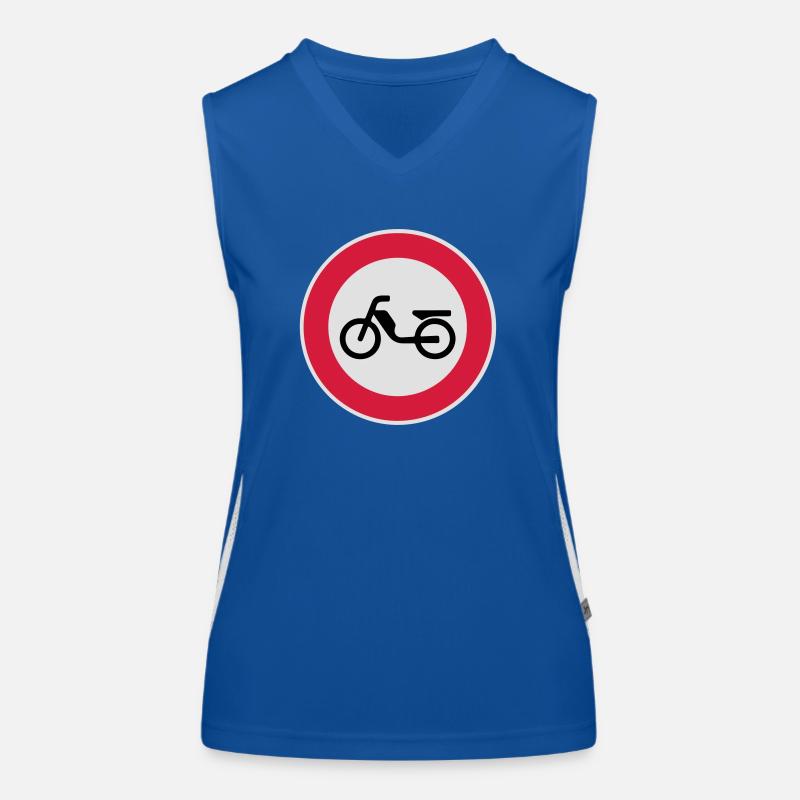 Cyclomoteur cyclomoteur Interdiction Interdiction Débardeur respirant contrasté Femme