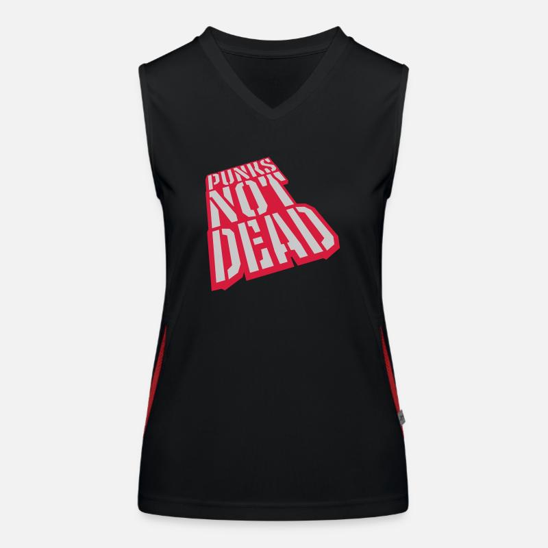 punks not dead Zitat Funktionelles Kontrast-Tank Top für Frauen