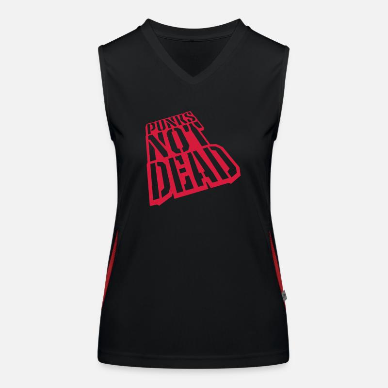 Zitat punks not dead Funktionelles Kontrast-Tank Top für Frauen