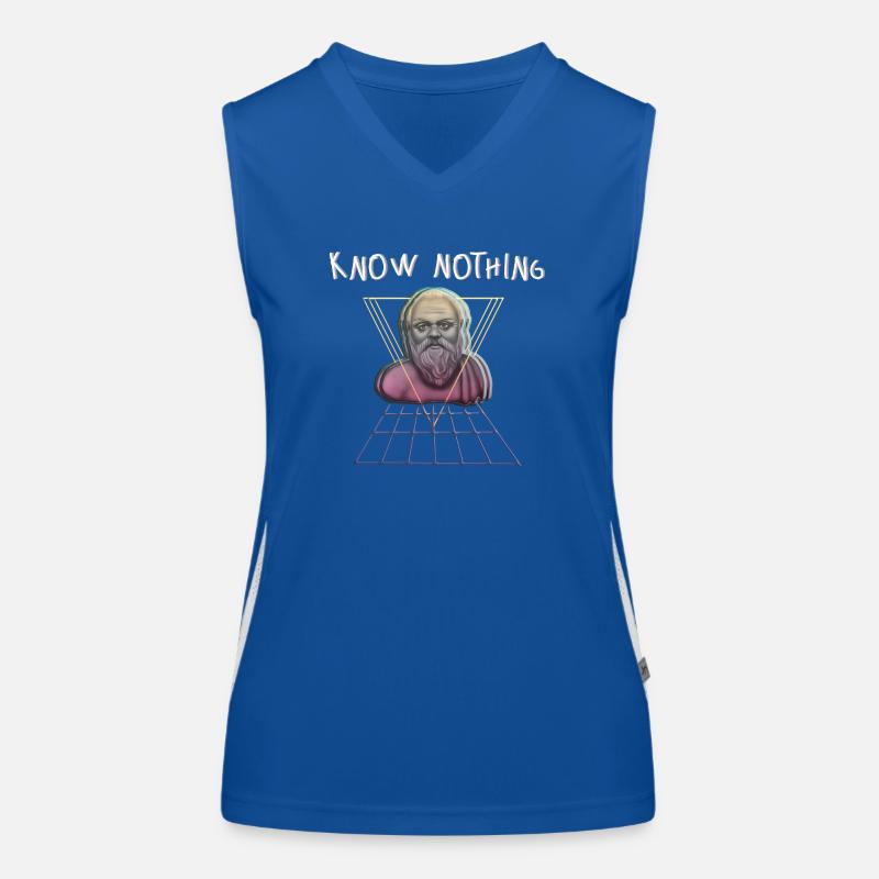 Know Nothing Socrates Vaporwave Women's Functional Contrast Tank Top