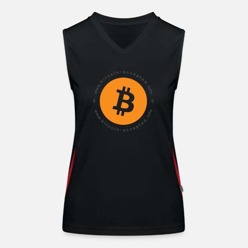 bitcoin ACCEPTED HERE Funktionelles Kontrast-Tank Top für Frauen