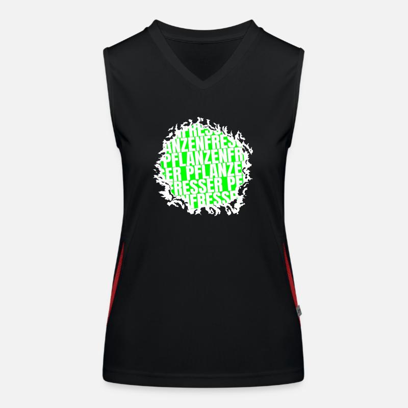 fleischlos essen veganes essen geschenkidee Funktionelles Kontrast-Tank Top für Frauen