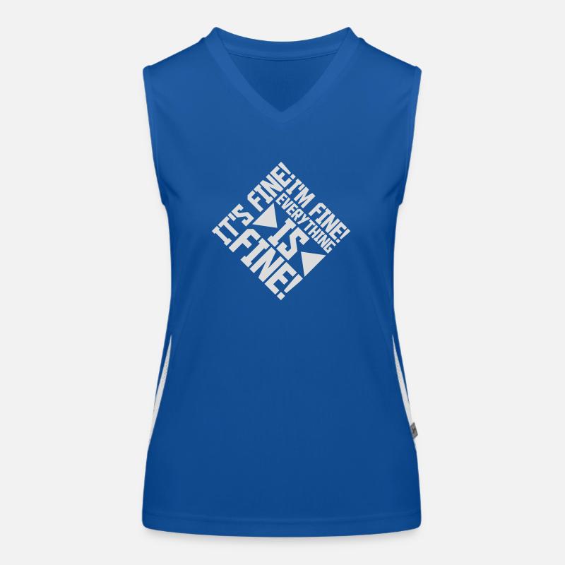 everything is fine Zitat Funktionelles Kontrast-Tank Top für Frauen