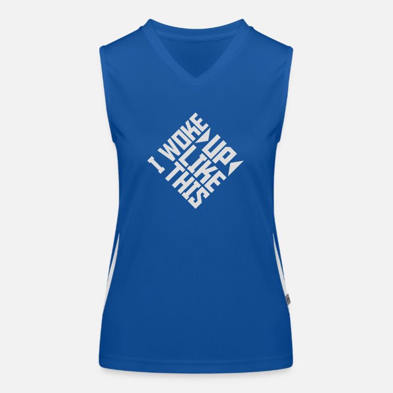 woke up like this Funktionelles Kontrast-Tank Top für Frauen