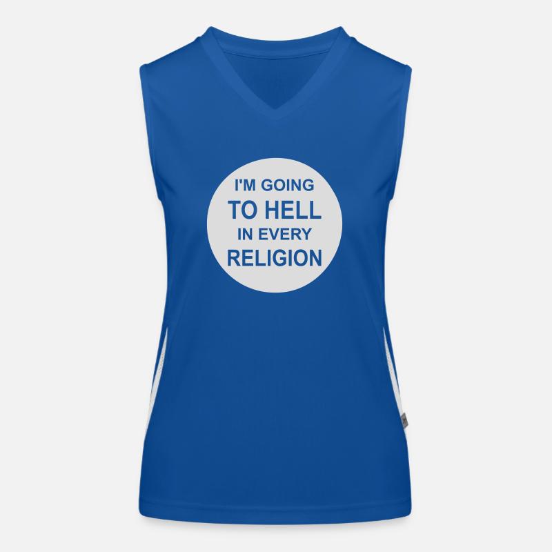in going to hell Women's Functional Contrast Tank Top