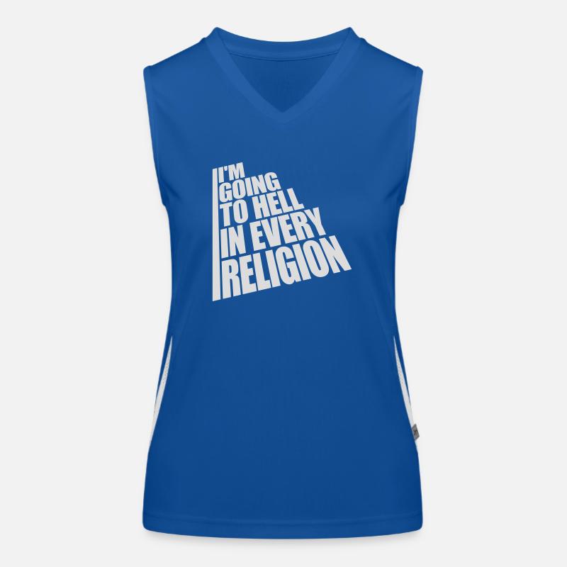 im going to hell Funktionelles Kontrast-Tank Top für Frauen