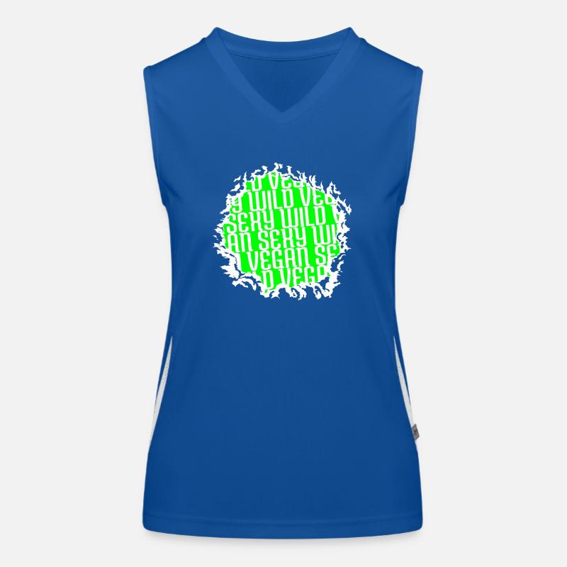 pro vegan statement witzig spaß geschenk Funktionelles Kontrast-Tank Top für Frauen