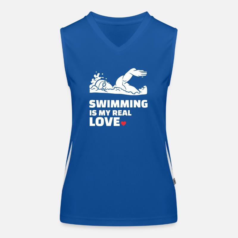 J’adore nager Débardeur respirant contrasté Femme