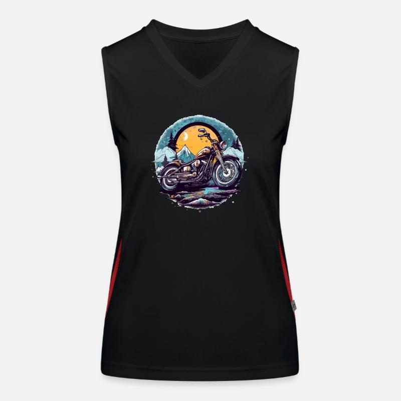 Motorcycle chopper Women's Functional Contrast Tank Top