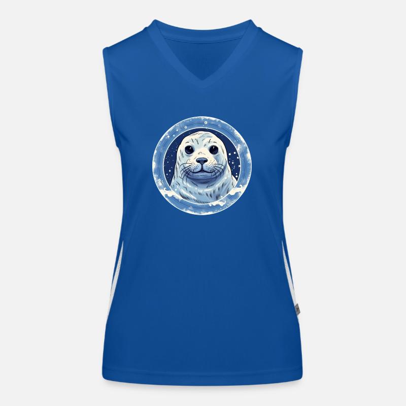 Süße Robbe Funktionelles Kontrast-Tank Top für Frauen