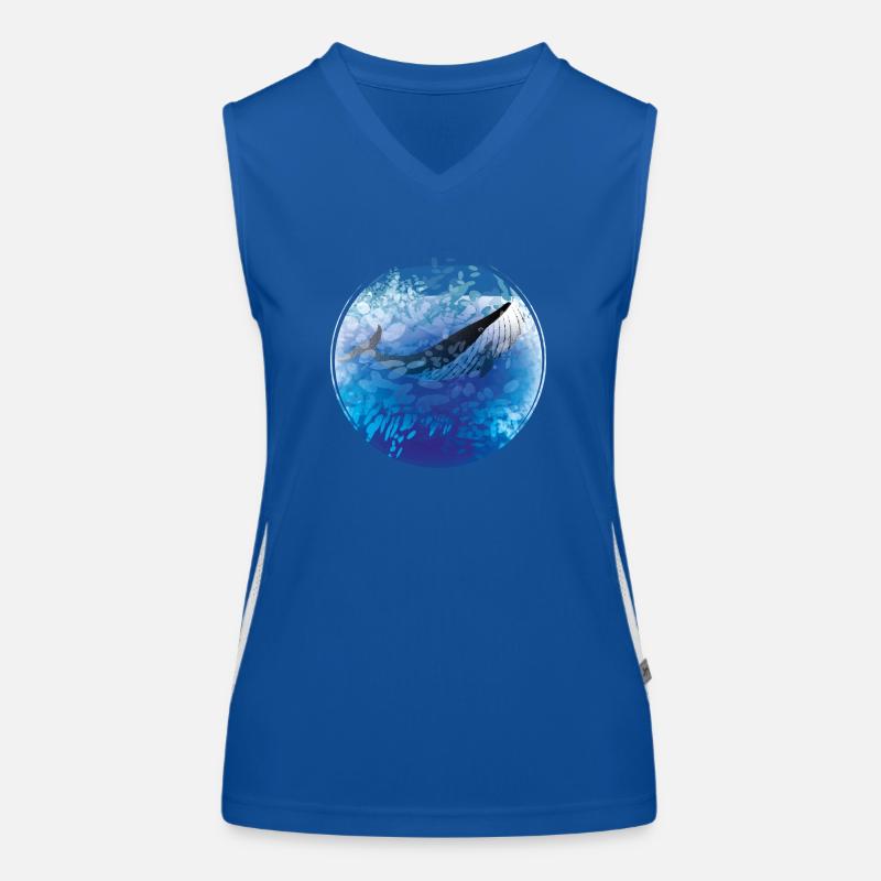 Blauwal Funktionelles Kontrast-Tank Top für Frauen