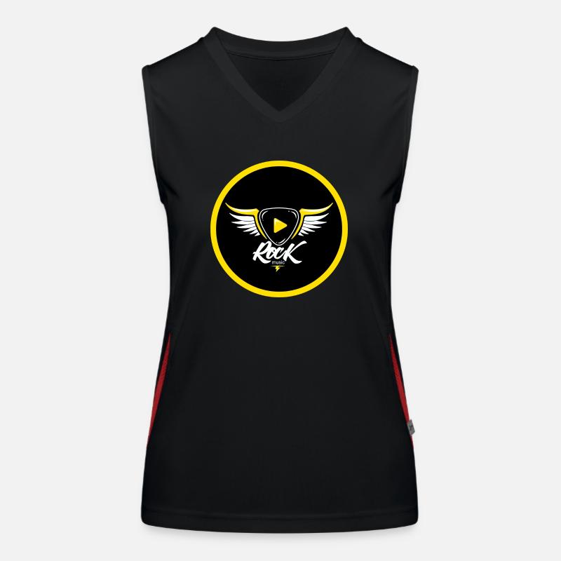 ROCK - Women's Functional Contrast Tank Top - black/red