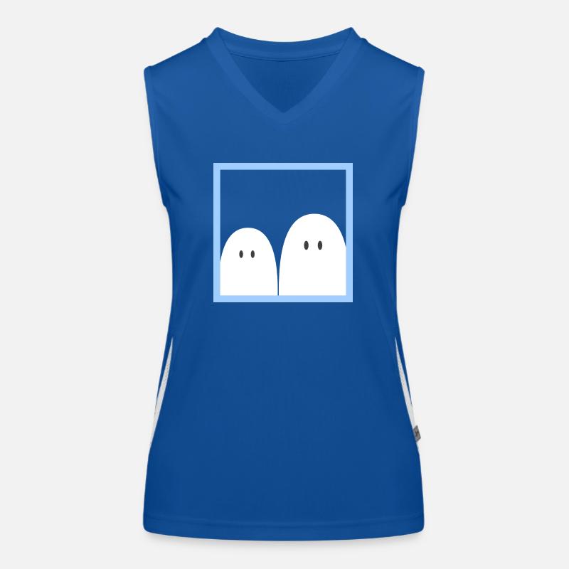 Ghost in a blue frame Women's Functional Contrast Tank Top