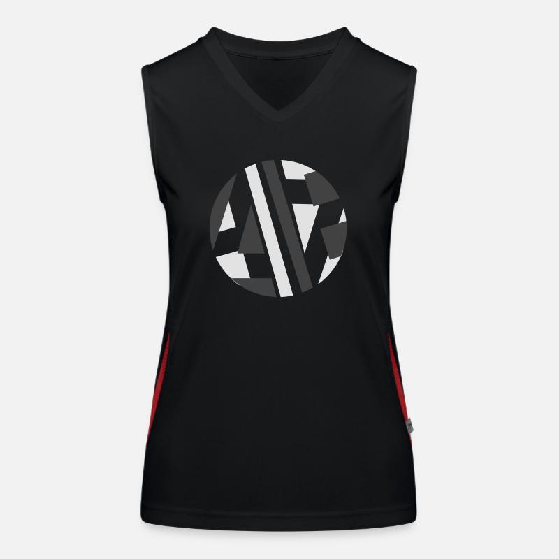 Abstraktes Design Funktionelles Kontrast-Tank Top für Frauen