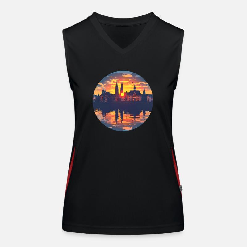 Freiburg Skyline Women's Functional Contrast Tank Top