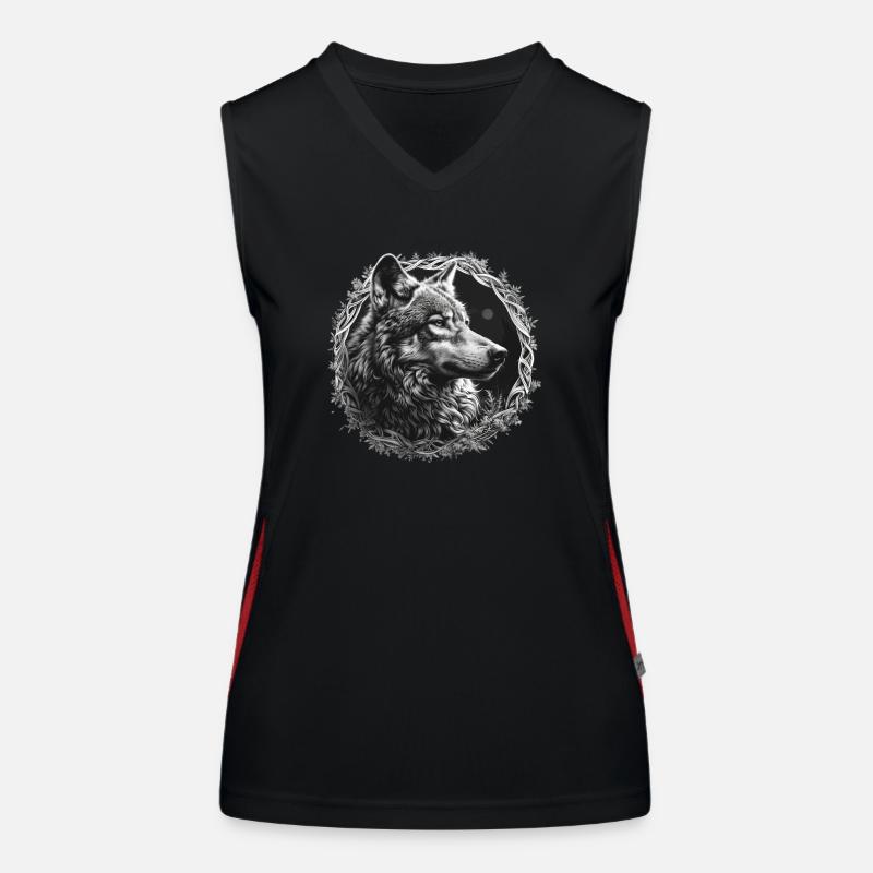 Wolf Vikings Celts Fenriswolf Fenris Women's Functional Contrast Tank Top