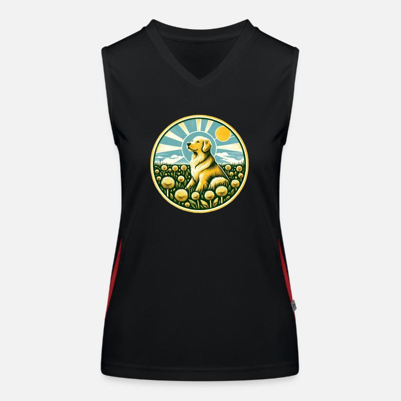 Golden Retriever Women's Functional Contrast Tank Top