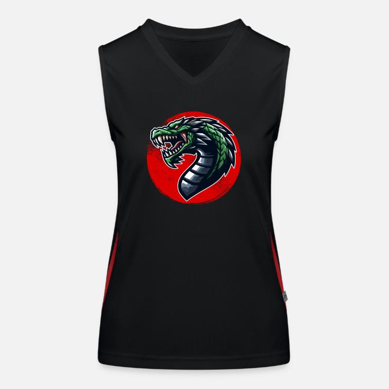 Drago der Drache Funktionelles Kontrast-Tank Top für Frauen