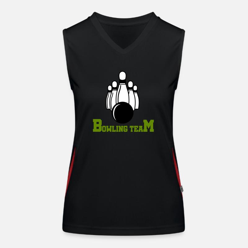 bowling team Funktionelles Kontrast-Tank Top für Frauen
